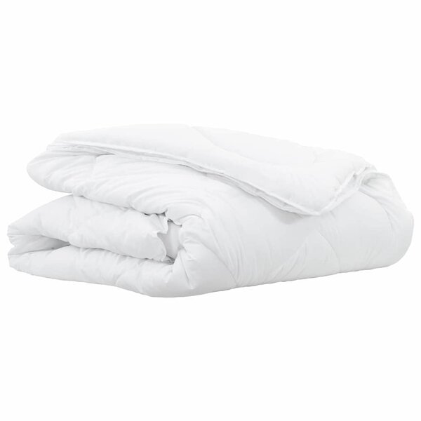 vidaXL Duvet 2-en-1 221 x 140 x 10 cm Hiver Polyester Blanc Respirant