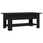 vidaXL Table basse noir 102x55x42 cm bois d'ingénierie
