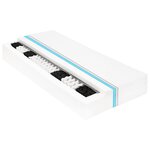 vidaXL Lit de repos avec matelas 90x200 cm Blanc Bois de pin massif