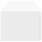 vidaXL Meuble TV mural Montage mural Blanc brillant 98 x 41 x 30 cm