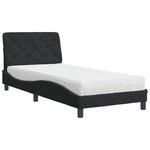 vidaXL Lit avec matelas noir 90x190 cm velours