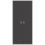 vidaXL Armoire de rangement 2 Pièces Noir 90 x 40 x 200 cm Acier