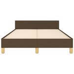 vidaXL Cadre de lit sans matelas marron foncé 120x190 cm tissu