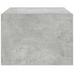 vidaXL Meuble TV avec lumières LED gris béton 75x35 5x25 cm