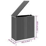 vidaXL Boîte à coussins de jardin Résine tressée 100x49x103 5 cm Noir