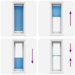 vidaXL Store plissé bleu 45x100 cm largeur du tissu 44 4 cm polyester