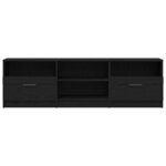 vidaXL Meuble TV avec tiroir Noir 150 x 33.5 x 45 cm Bois d'ingénierie