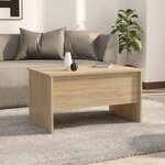 vidaXL Table basse chêne sonoma 80x50x42 5 cm bois d'ingénierie