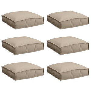 vidaXL Coussin 6 Pièces Taupe 40 x 40 x 8 cm Tissu Oxford