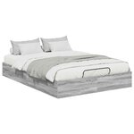 vidaXL Cadre de lit ottoman Gris Sonoma 193 x 120 x 25 cm