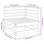 vidaXL Canapé d'angle de jardin bois de pin massif