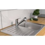 SCHÜTTE Mitigeur d'évier avec spray extractible ULTRA chrome