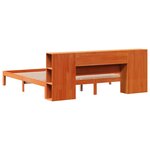 vidaXL Lit bibliothèque sans matelas cire marron 180x200 cm pin massif