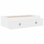 vidaXL Cadre de lit avec rangement Blanc 244 x 118 x 53 5 cm