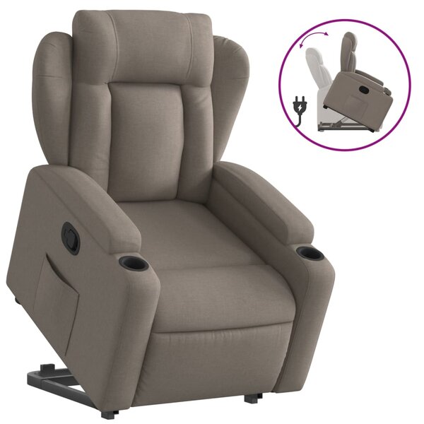 vidaXL Fauteuil inclinable taupe tissu