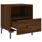 vidaXL Tables de chevet 2 Pièces chêne marron 40x35x47 5 cm
