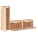 vidaXL Meubles TV 3 Pièces Bois massif de pin