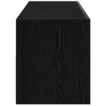 Meuble TV vidaXL avec des lumières LED en chêne noir  60x35x40 cm  en bois d'ingénierie