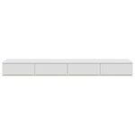 vidaXL Tiroirs de lit Blanc 135 x 36.5 x 16.5 cm Bois d'ingénierie