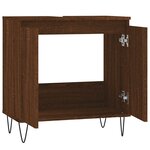 vidaXL Armoire de bain chêne marron 58x33x60 cm bois d'ingénierie