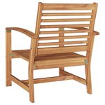 vidaXL Chaise 2 Pièces Marron 65 x 60 x 76 5 cm Bois de teck massif
