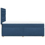 vidaXL Sommier à lattes de lit avec matelas Bleu 100x200 cm Tissu