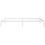 vidaXL Cadre de lit en métal sans matelas blanc 107x203 cm