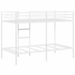 VidaXL Lit superposé sans matelas blanc 107x203 cm acier