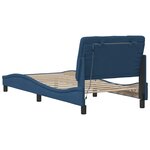 vidaXL Cadre de lit avec LED sans matelas bleu 90x190 cm tissu