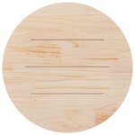vidaXL Dessus de table Blanc Ø80x2 5 cm Bois de pin massif