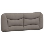 vidaXL Coussin de tête de lit Hvar taupe 140 cm tissu