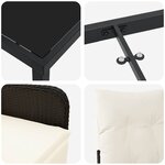 vidaXL Ensemble de salle à manger pour jardin 3 Pièces Noir Poly rotin