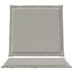 vidaXL Coussins de siège et de dos 2 Pièces Gris clair 47 x 45 x 2 cm