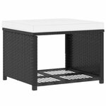 vidaXL Salon de jardin 4 Pièces Résine tressée Noir