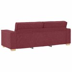 vidaXL Ensemble de Canapés 3 Pièces Bordeaux 220 x 78 x 84 cm tissu