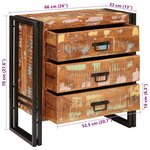vidaXL Buffet Marron 66 x 33 x 70 cm bois de récupération massif