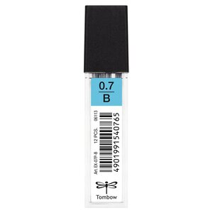 Etui de 12 Mine pour porte-mine pointe calibrée 0 7 mm dureté B TOMBOW