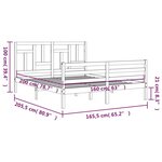 vidaXL Cadre de lit sans matelas 160x200 cm bois massif