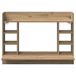 vidaXL Bureau mural chêne noir 105x48x75 cm en bois d'ingénierie