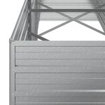 vidaXL Lit surélevé de jardin 240x80x77 cm Acier galvanisé Argenté