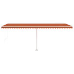 vidaXL Auvent manuel rétractable sur pied 600x350 cm Orange/marron