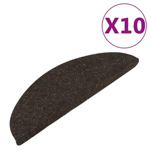 vidaXL Tapis d'escalier auto-adhésifs 10 Pièces anthracite 56x17x3 cm