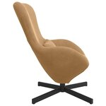 vidaXL Fauteuil œuf Marron 63 x 73 x 90 cm Velours