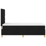 vidaXL Lit à ressorts avec matelas noir 100x200 cm en tissu
