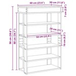 vidaXL Étagère à chaussures sonoma gris 60x30x98 cm bois d'ingénierie