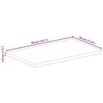 vidaXL Dessus de table rectangulaire bois massif de manguier brut