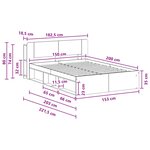 vidaXL Cadre de lit avec rangement avec tête de lit Blanc 150 x 200 cm