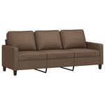 vidaXL Ensemble de canapés 2 Pièces avec coussins Marron Tissu