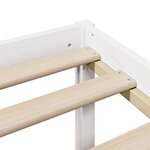 vidaXL Lit bibliothèque sans matelas blanc 90x200cm bois de pin massif
