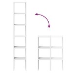 vidaXL Bibliothèques 2 Pièces empilable blanc 30x30x80 cm bois ingénierie